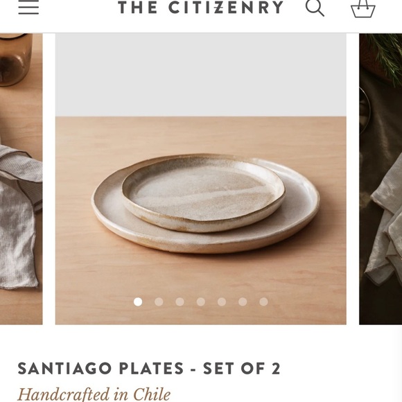 🆕The Citizenry SANTIAGO PLATES - SET OF 2 NIB Ceramic Dinner & Salad Plates - Picture 3 of 9